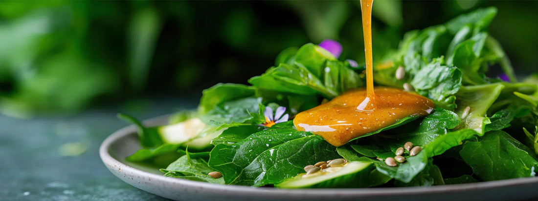 Superfood-Salat mit Ingwer-Kurkuma-Dressing - Britt's Superfoods DE