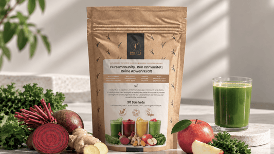 Die Wissenschaft hinter "Reine Abwehrkraft": Vier Bio-Säfte, vier natürliche Nährstoff-Kraftpakete - Britt's Superfoods DE