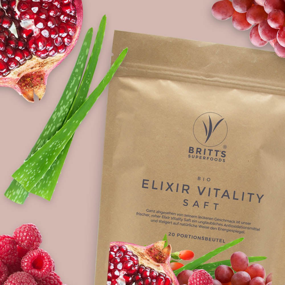 Elixir Vitality Saft x 20 Sachets - Britt's Superfoods DE