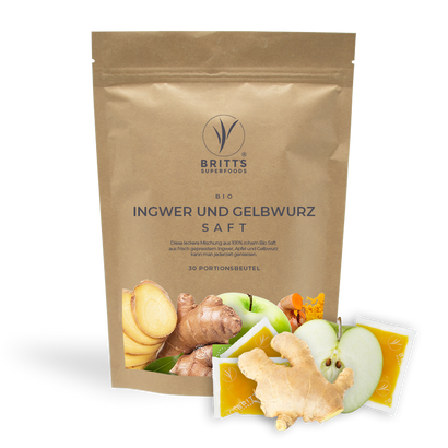 Ingwer und Gelbwurz Saft